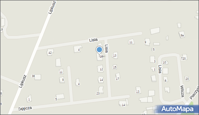 Koronowo, Lisia, 8, mapa Koronowo