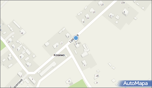 Kosewo, Lipnicka, 2, mapa Kosewo