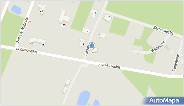 Koszalin, Liliowa, 2, mapa Koszalina