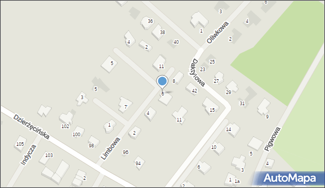 Koszalin, Limbowa, 6, mapa Koszalina