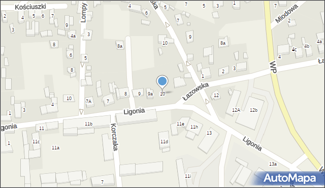 Koszęcin, Ligonia, 10, mapa Koszęcin