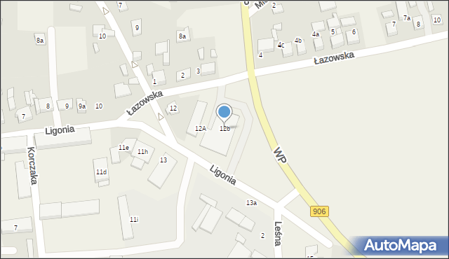 Koszęcin, Ligonia, 12b, mapa Koszęcin
