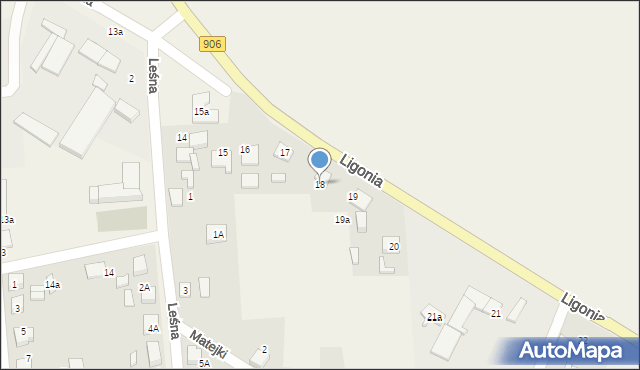 Koszęcin, Ligonia, 18, mapa Koszęcin