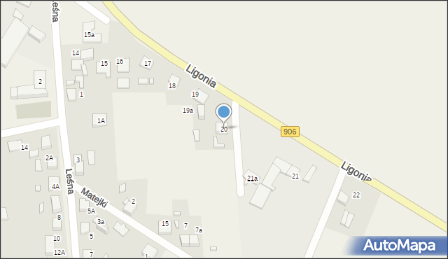 Koszęcin, Ligonia, 20, mapa Koszęcin