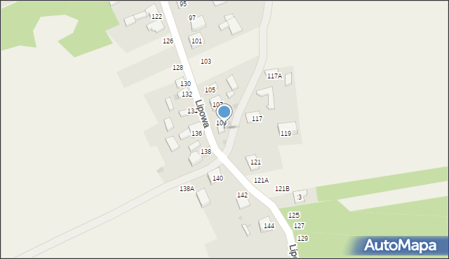 Koziegłówki, Lipowa, 111, mapa Koziegłówki