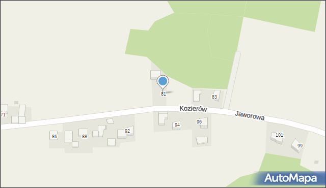 Kozierów, Lipowa, 81, mapa Kozierów