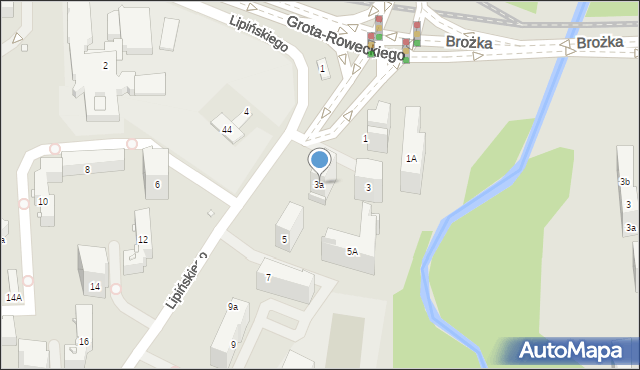 Kraków, Lipińskiego Wacława, 3a, mapa Krakowa