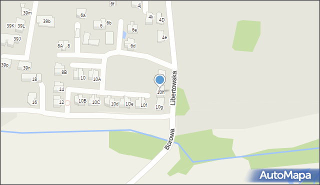 Kraków, Libertowska, 10h, mapa Krakowa