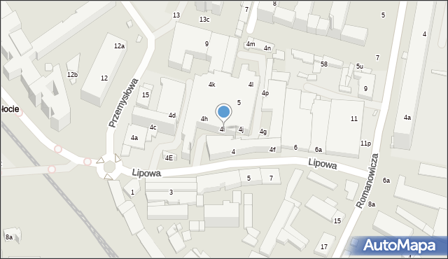 Kraków, Lipowa, 4i, mapa Krakowa