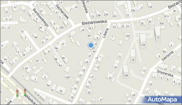 Kraków, Libera Anny, 12, mapa Krakowa