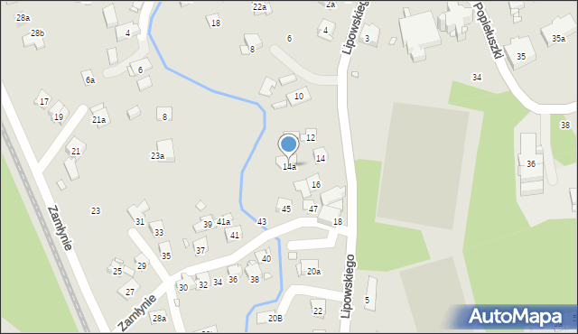 Kraków, Lipowskiego Wojciecha, 14a, mapa Krakowa