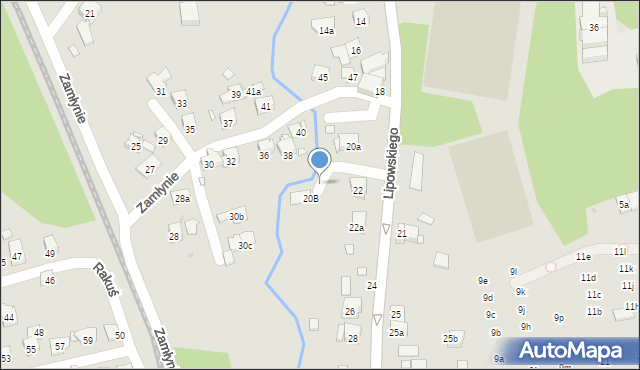Kraków, Lipowskiego Wojciecha, 22b, mapa Krakowa