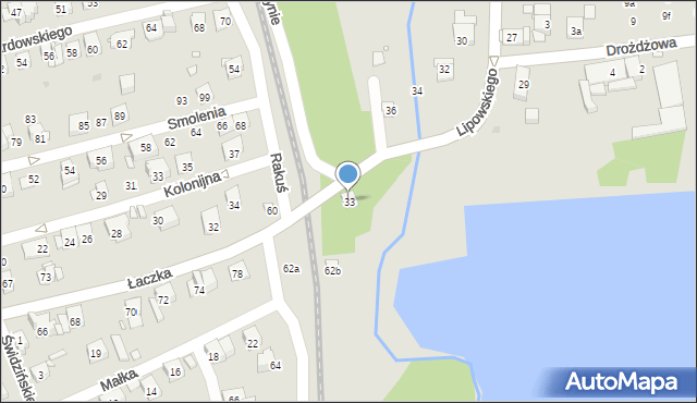 Kraków, Lipowskiego Wojciecha, 33, mapa Krakowa