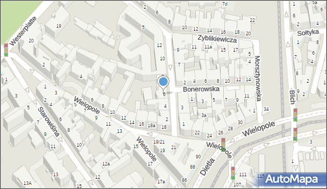 Kraków, Librowszczyzna, 6, mapa Krakowa