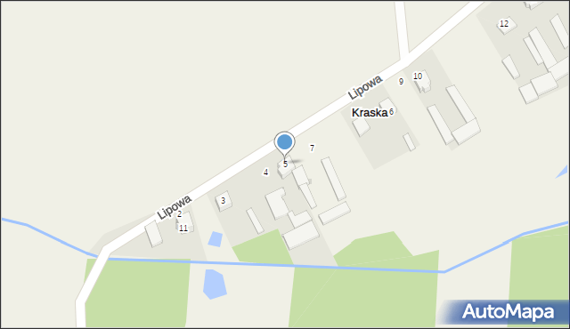 Kraska, Lipowa, 8, mapa Kraska