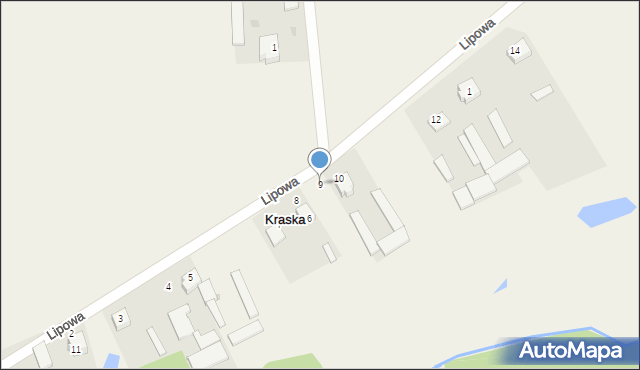 Kraska, Lipowa, 9, mapa Kraska