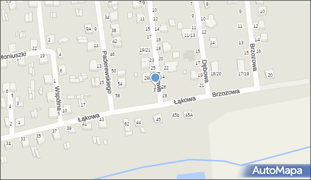 Krośniewice, Lipowa, 33, mapa Krośniewice