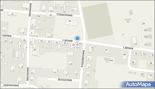 Kruszyn, Lipowa, 40, mapa Kruszyn