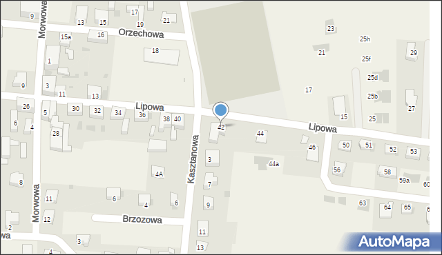 Kruszyn, Lipowa, 42, mapa Kruszyn