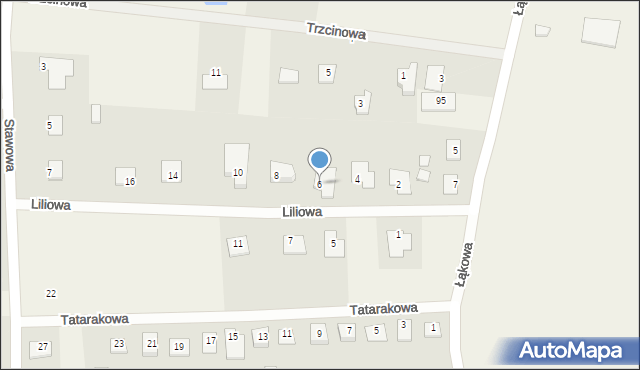 Kruszyn, Liliowa, 6, mapa Kruszyn