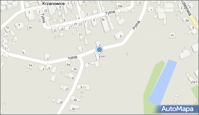 Krzanowice, Lipowa, 2, mapa Krzanowice