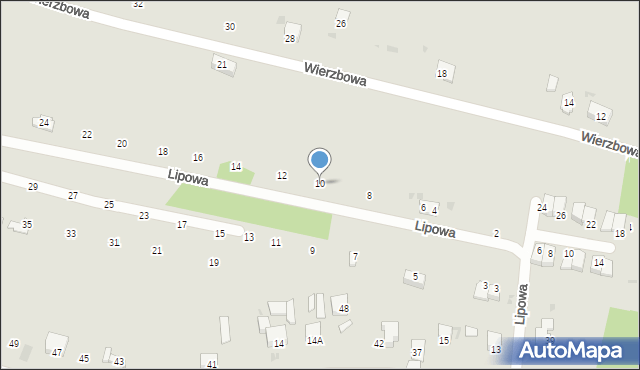 Krzeszowice, Lipowa, 10, mapa Krzeszowice