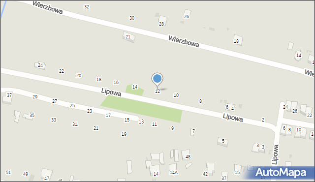 Krzeszowice, Lipowa, 12, mapa Krzeszowice