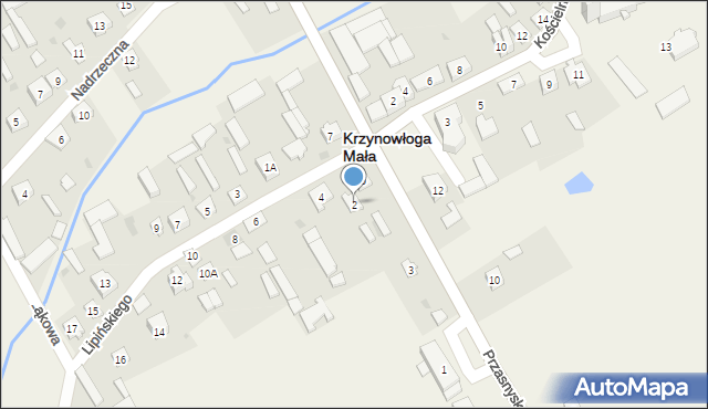 Krzynowłoga Mała, Lipińskiego Eugeniusza, 2, mapa Krzynowłoga Mała