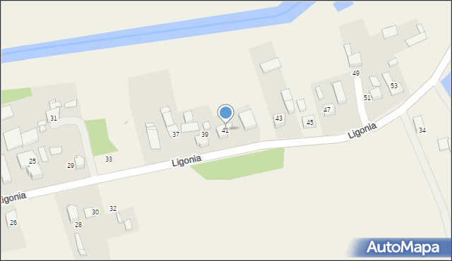 Krzyżowice, Ligonia, 41, mapa Krzyżowice