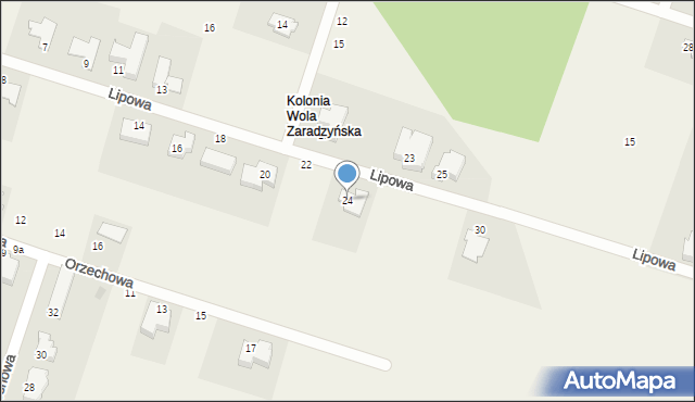 Ksawerów, Lipowa, 24, mapa Ksawerów