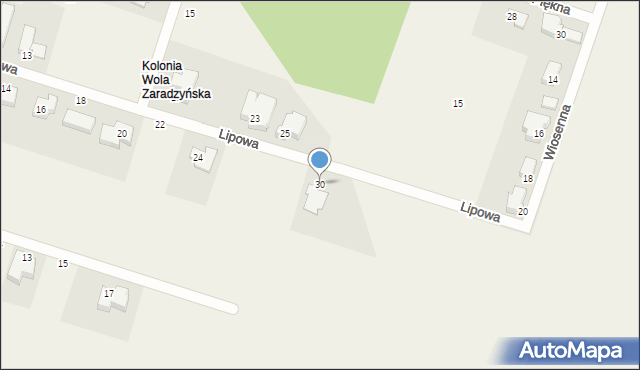 Ksawerów, Lipowa, 30, mapa Ksawerów