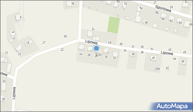 Księginice, Lipowa, 28, mapa Księginice