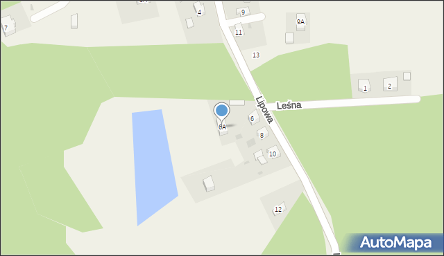 Księginice, Lipowa, 6A, mapa Księginice