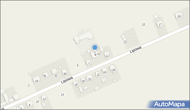 Kuczków, Lipowa, 9, mapa Kuczków