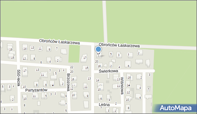 Łaskarzew, Lipowa, 22, mapa Łaskarzew