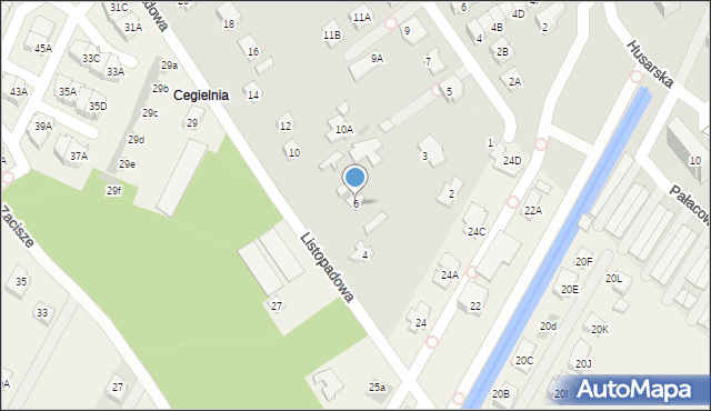 Legionowo, Listopadowa, 6, mapa Legionowo