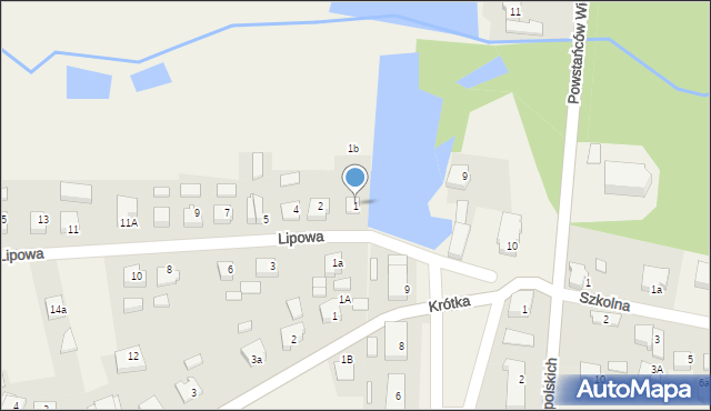 Lewków, Lipowa, 1, mapa Lewków