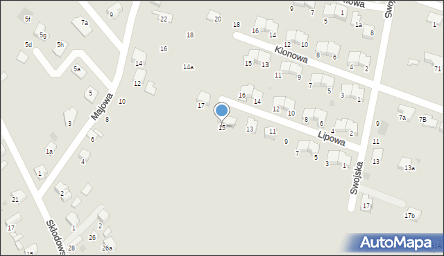 Libiąż, Lipowa, 15, mapa Libiąż