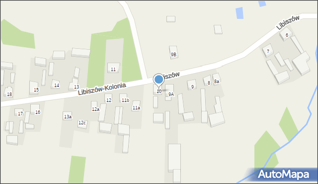 Libiszów-Kolonia, Libiszów-Kolonia, 10, mapa Libiszów-Kolonia