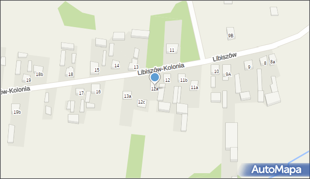 Libiszów-Kolonia, Libiszów-Kolonia, 12a, mapa Libiszów-Kolonia