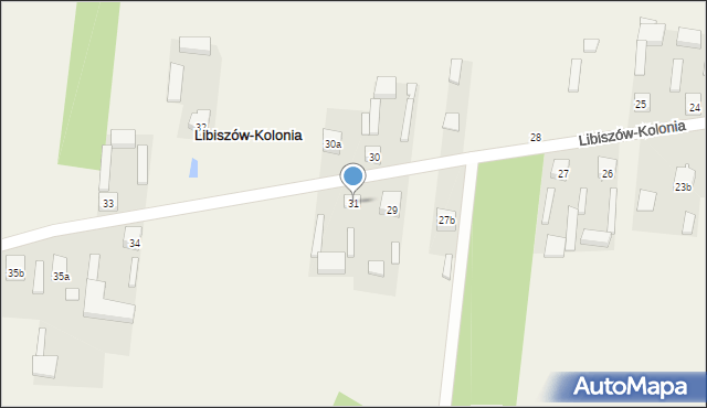 Libiszów-Kolonia, Libiszów-Kolonia, 31, mapa Libiszów-Kolonia