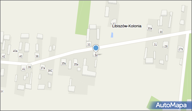 Libiszów-Kolonia, Libiszów-Kolonia, 34, mapa Libiszów-Kolonia