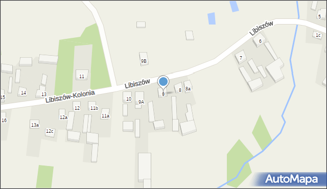 Libiszów-Kolonia, Libiszów-Kolonia, 9, mapa Libiszów-Kolonia