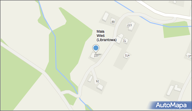 Librantowa, Librantowa, 220, mapa Librantowa