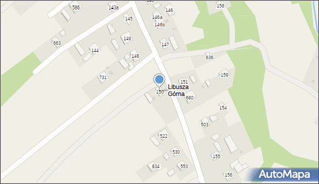 Libusza, Libusza, 150, mapa Libusza