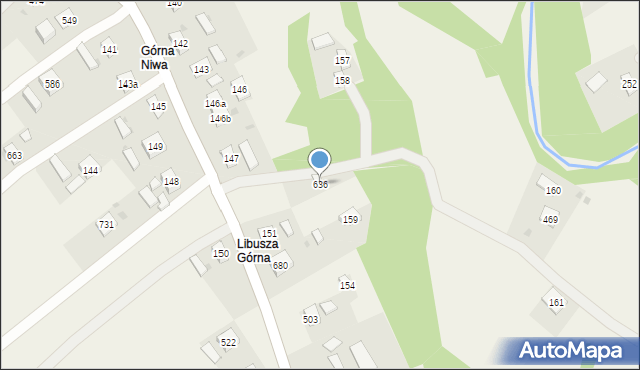 Libusza, Libusza, 636, mapa Libusza