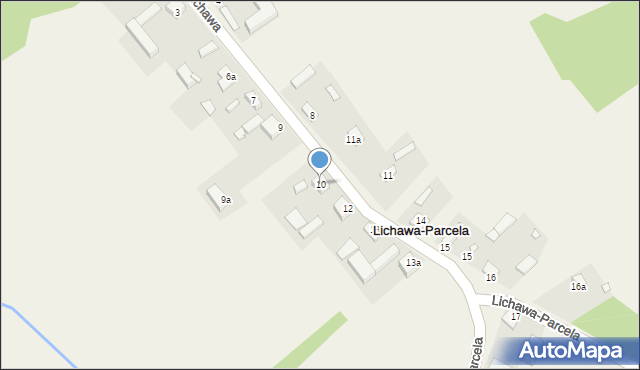 Lichawa-Parcela, Lichawa-Parcela, 10, mapa Lichawa-Parcela
