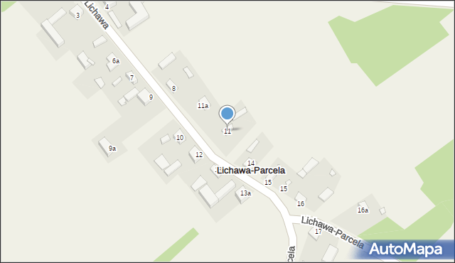 Lichawa-Parcela, Lichawa-Parcela, 11, mapa Lichawa-Parcela