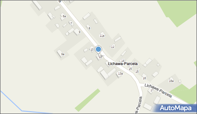 Lichawa-Parcela, Lichawa-Parcela, 12, mapa Lichawa-Parcela