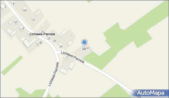 Lichawa-Parcela, Lichawa-Parcela, 16A, mapa Lichawa-Parcela